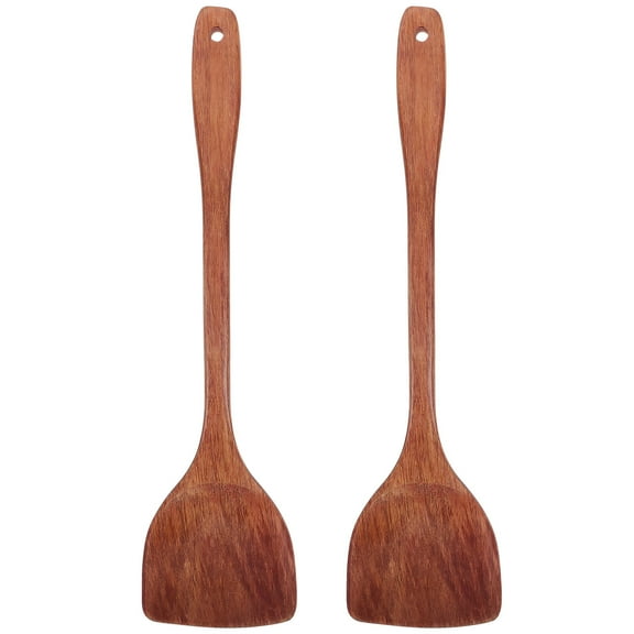 2 Pcs Utensils Pancake Turner Spatula Chinese Wok Long Handle Non Stick