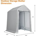 thumbnail image 7 of Portable Shed Carport Canopy 10x10 ft Waterproof Heavy Duty All-Season Portable Garage with Roll-up Zipper Door for Motorcycle, Bike, Garden Tools, 7 of 7