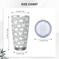 thumbnail image 4 of KLL Rabbit And Cloud Print 40oz Stainless Steel Insulated Car Cup with Spillproof Lid - Keep Your Drink Hot or Cold on the Go-Straw Two-piece Set, 4 of 8