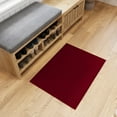 thumbnail image 2 of Ottomanson Solid Indoor Doormat 2'3" x 3' - Non Slip Low Pile Area Rug for Entryway, Red, 2 of 11