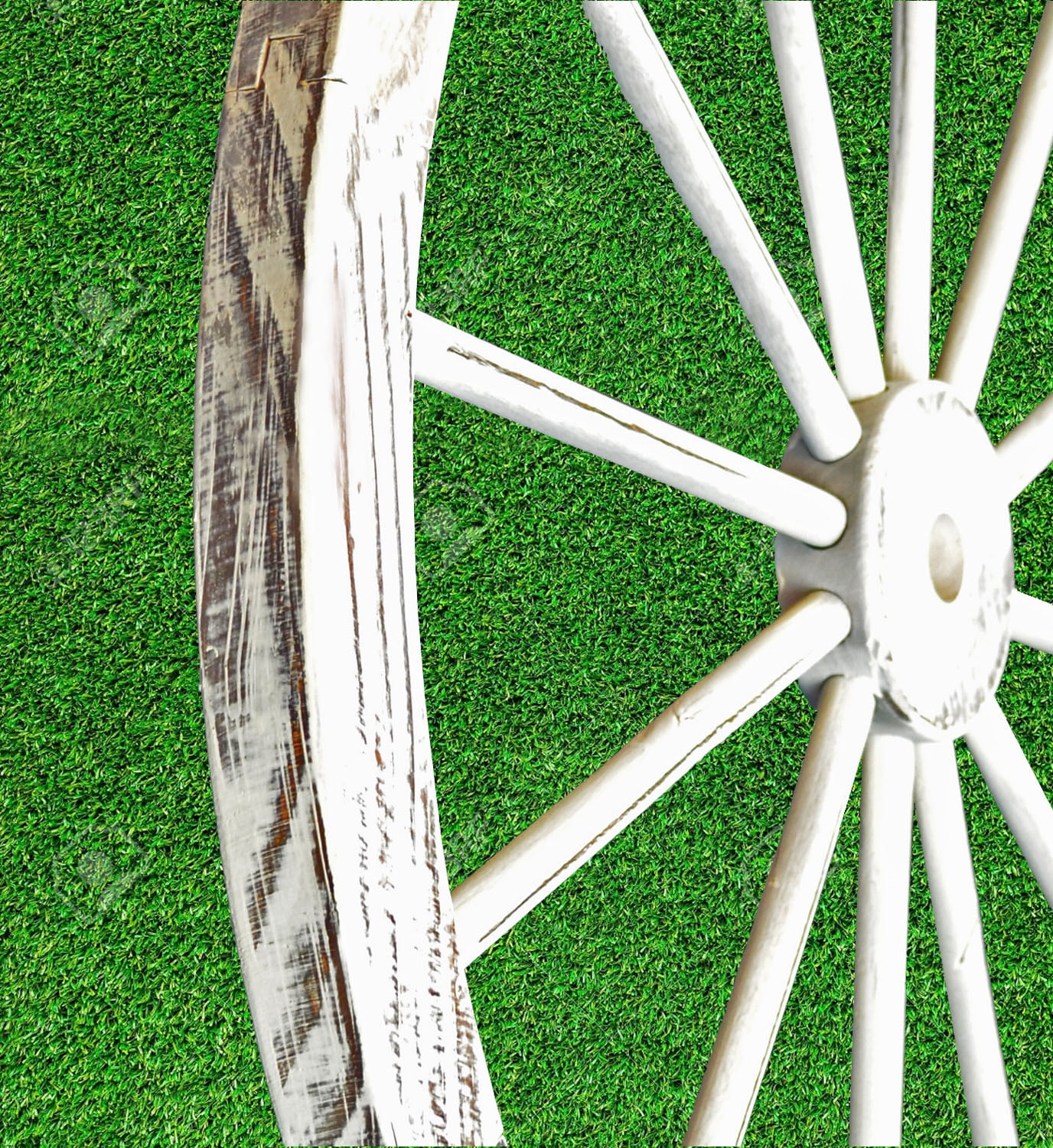 30 In Wooden Wagon Wheels Decorative Wall Decor Set Of Two