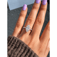 thumbnail image 3 of Caratfinejewels 3.00Ct Marquise Lab Grown Diamond Solitaire Engagement Ring, Pave Band, 10K Rose Gold, 3 of 8