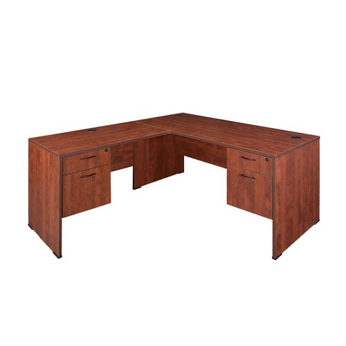 Regency Sandia L-Shape Reception Desk with Double File/Box Pedestal