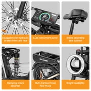 Helokeep 26 Black Fat Tire High Performance Cargo Electric Bike for Women, 4000W Peak 2000W, 40MPH, 48V 25Ah UL2849 Off-Road Ebike