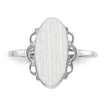thumbnail image 4 of Finest Gold 14.5 x 7 mm 14K White Gold Open Back Signet Ring, 4 of 5