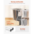 Clothes Drying Rack, 2-Tier Foldable Laundry Dryer Rack with Sock Clips ...