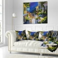 thumbnail image 3 of Designart Night City near Sea - Landscape Printed Throw Pillow - 16x16, 3 of 5