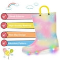 thumbnail image 2 of FUNCOO PLUS Toddler Kids Rain Boots Girls Light Up Waterproof Boots with Handles, Ombre, Big Kid Size 1, 2 of 6