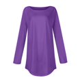 thumbnail image 5 of kytmyeq Tee Shirts For Women Fall Casual Long Sleeve Shirts Sweatshirt Solid Color Top Pullover, 5 of 5