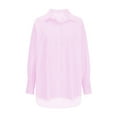thumbnail image 7 of XuJwPNcy Womens Button down Shirts Collared V Neck Lantern Long Sleeve Blouse Fashion Striped Shirts, 7 of 7
