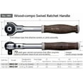 thumbnail image 4 of 3/8"sq (9.5mm) 16pcs. Non-Slip handle Wood-Compo Swivel Socket Wrench Set HRW3005MSW (3/8"sq Swivel 16pcs.), 4 of 8