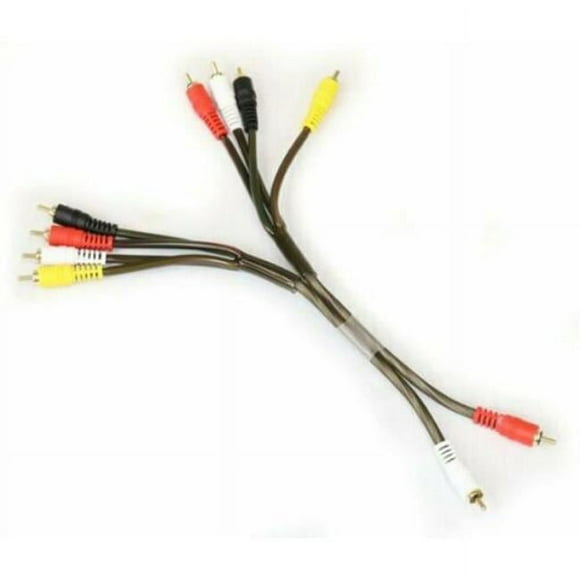 Deejayled TBH2RCAMTO8RCAM 1 ft. 2 Male RCA to 8 RCA Male Wire