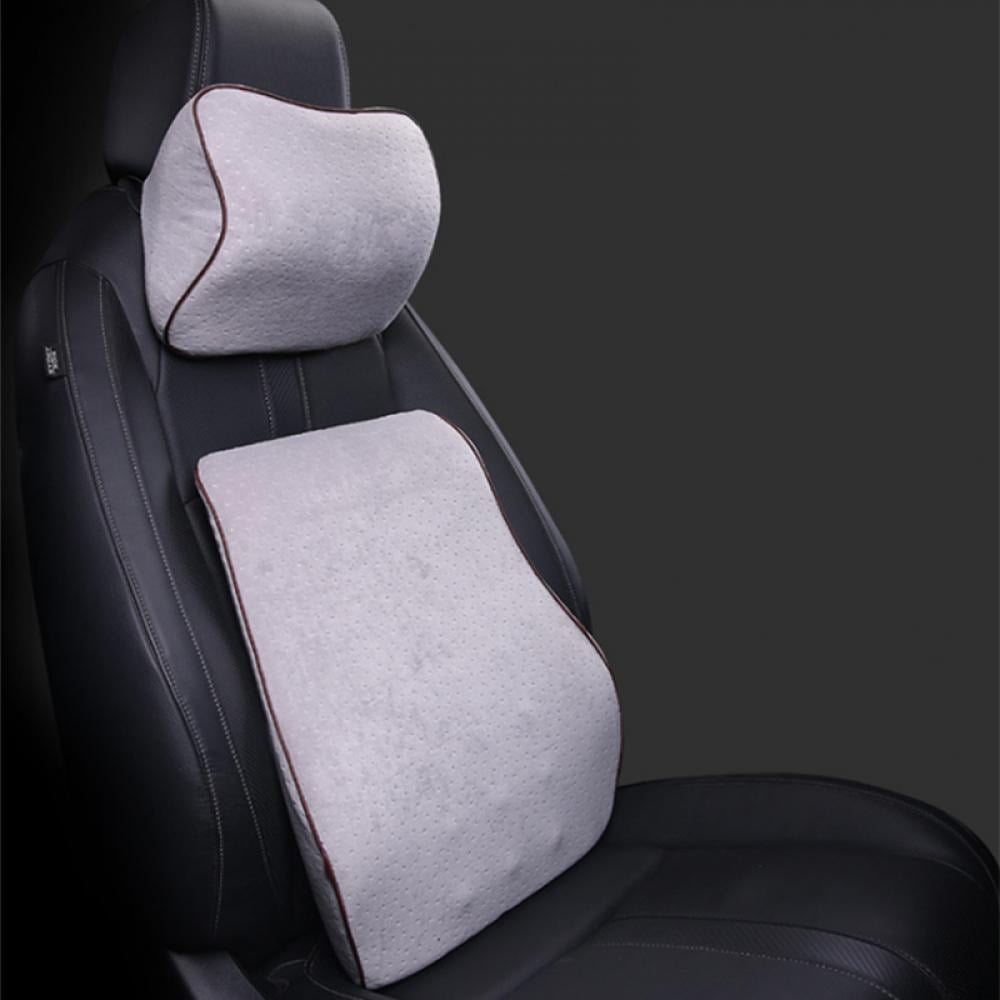 LegendTech 2 Pieces Car Neck Support Pillow Mesh Cloth Car Seat Headrest Pillow Ergonomic Design for Driving Comfortable Pain Relief Lower Back Pain 35 18cm Black 