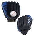 thumbnail image 2 of HOMEIORA 1 Pack Baseball and Softball Glove - Adult + Youth Mitt - 12.5" Right Hand Throw, Blue / Black, 2 of 4