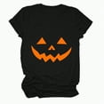 thumbnail image 4 of Towmus Women's Pumpkin Face T-Shirt Funny Halloween Lantern Shirt for Women Cute Graphic Tees, 4 of 5
