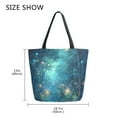 thumbnail image 5 of FORMRS Womens Canvas Tote Bag with Zipper Inner Pocket Shoulder Handbag, Magical Forest Glowing Lights, 5 of 7
