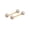 Gold IP, variant on Pair of Nipple Barbells with Forward Facing Outrim Clear CZ