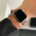 thumbnail image 4 of Correa de cuero para Apple Watch, banda de 49mm, 41mm, 45mm, 40mm, 44mm, 38/42mm, correa para IWatch Series 8, 7, 6, SE, 5, 4, Ultra repuesto, 4 of 4