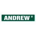 thumbnail image 1 of SignMission Andrew SS- 4 x 18 Po Panneau de Rue Andrew, 1 of 1