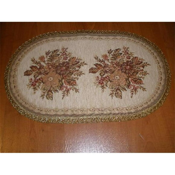 Tapestry Trading A1014R 10 x 14 Po Beige Anika- Rouge