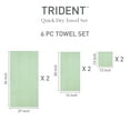 thumbnail image 5 of Everyday Home by Trident Quick Dry 6 Pc Bath Towel Set, 100% Cotton , lightweight,Soft, Absorbent, Bathroom Towels, 2 Bath 27"x54", 2 Hand 16"x28", 2 Washcloths 13"x13", Sage, 5 of 7