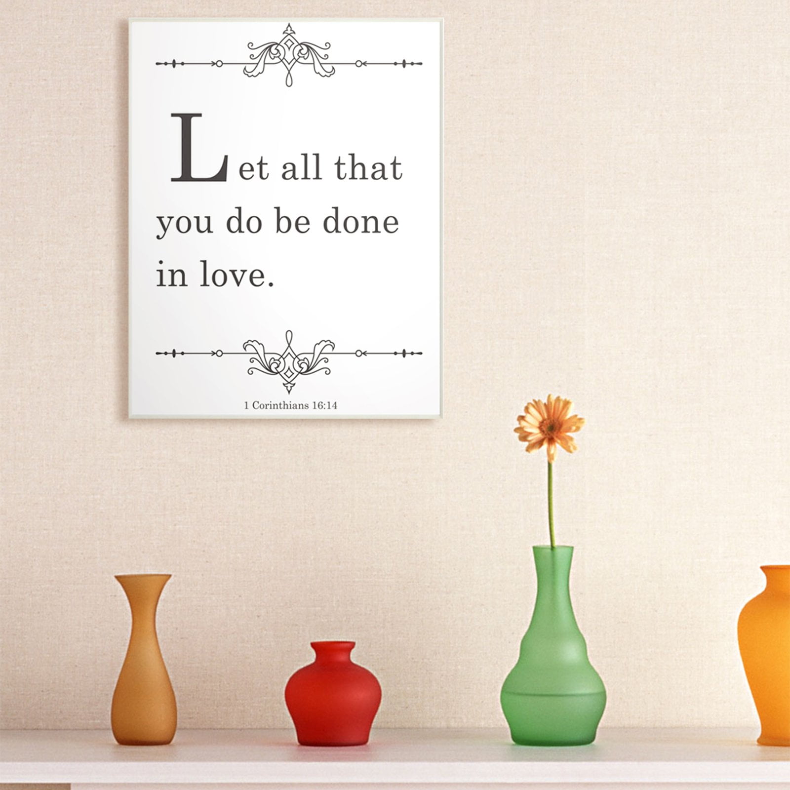 The Stupell Home Decor Collection Let All Be Done In Love Wall Art