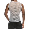 thumbnail image 2 of Blouse Haut de Chemise en Mesh pour Homme Été Décontractée avec Pull-Over Musclé, 2 of 3