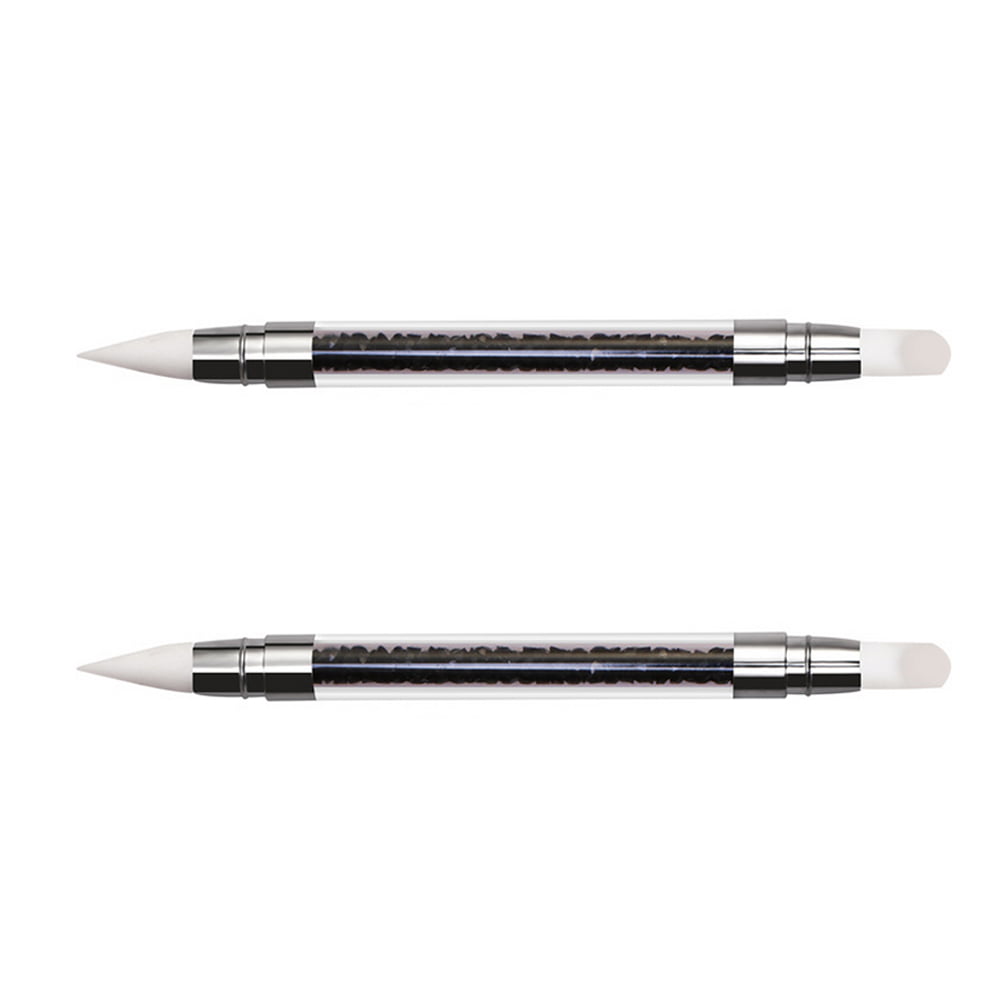 Nail Art Double-head Silicone Pen, Smudge, Powder, Point Drill  Multi-purpose Silicone Pen DIY Nail Tool  