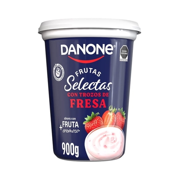 Yoghurt Danone frutas selectas con trozos de fresa 900 g