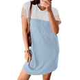 thumbnail image 2 of Fantaslook Summer Color Block Dresses for Women Crewneck Short Sleeve T shirts Dress Ribbed Dresses with Pockets, 2 of 8