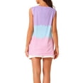 thumbnail image 3 of INSPIRE CHIC Women's Tie Dye Tank Top Basic Casual Loungewear V Neck Sleeveless Tops XS Purple, 3 of 6