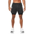 thumbnail image 3 of Phone-Pocket Running jogging Shorts Summer Men 2 In 1 Gym Shorts Men Sport Fitness Shorts Workout Training Tennis Short Pants, 3 of 5