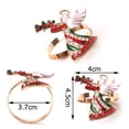 thumbnail image 4 of 6 pis Anillos de servilleta navideños Anillos de servilleta con ángulo navideño Decoración navideña Color Rhinestones Adorno Regal Soledad Servilleteros, 4 of 7