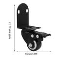 thumbnail image 2 of GOOHOCHY 2pcs Swivel Caster Wheels Replacement Furniture Casters Heavy Duty No Noise Casters with Wheels Plastic Swivel Plate Casters for Luggage Baby Bed Trolley Workbench Casters Black, 2 of 7
