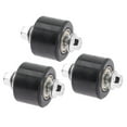 thumbnail image 1 of OULII Accessoires de Moto 3 Pcs Tendeur de Chaîne Guide de Roue Rouleau Caoutchouc Noir Diamètre Trou 8mm, 1 of 7