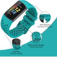 thumbnail image 3 of MYKOMI Sport Bands Compatible with Fitbit Charge 5, Adjustable Breathable Soft Silicone Sport Replacement Watch Band Straps Wristbands Bracelet for Charge 5 Activity Tracker Women Men, 3 of 7