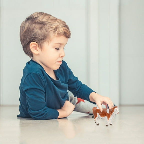 PBPBOX Cow Toy Figurine Mini Cattle Figurines Assorted Color 4pcs