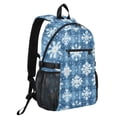 thumbnail image 2 of JIALIOU 14" Laptop Backpack Waterproof Airline Approved Stylish Casual Daypack for Travel Business College Work, Snowflakes on Checkerboard, 2 of 8