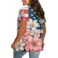 thumbnail image 3 of yunLCZ Women Shirts Plus Size Patriotic Shirts For Women Summer 2025 Funny 4th Of July T Shirt Stripes Print American Flag Tee Tops, 3 of 4