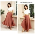 thumbnail image 6 of Nlife Women's Bohemian High Waist Flowy Double Layer Maxi Skirt, 6 of 9