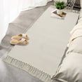 thumbnail image 1 of Seavish Boho Area Rug with Tassel 2x4.4 Beige Low Pile Entryway Rug, Hand Woven Farmhouse Accent Throw Rugs Reversible Bathroom Rug Runner for Kitchen Sink Laundry Room Bedroom Front Door Decor, 1 of 7