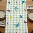 thumbnail image 5 of Table Runners 72 Inches Long Dress Scarves, Easter Farmhouse Kitchen Table Runner, Coffee Tablerunners, Spring Colorful Easter Eggs Bunny Butterfly Green 14x72 Inch, 5 of 9