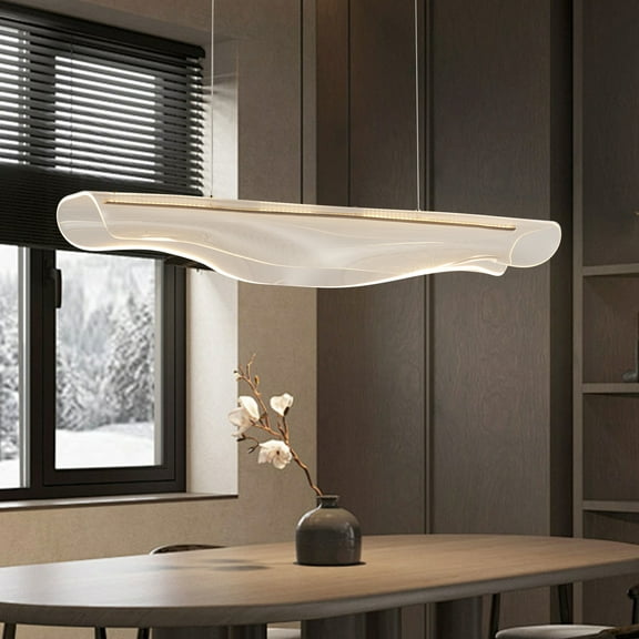 Modern Creative LED Pendant Light Gold Rustic Kitchen Island Chandelier Height Adjustable Industrial Light Fixture