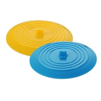 FONDOTIN Silicone Drain Covers, 2-Pack Round Sink Strainers for Kitchen and Bathroom, and Easy to Clean