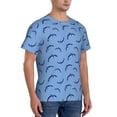 thumbnail image 2 of Vsdgher Party Shark Cute Print Men's Dry Fit Mesh Athletic Shirts Moisture Wicking Tennis T-Shirt Tops, 2 of 9