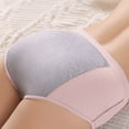 thumbnail image 6 of Siminsem Leak Proof Period Underwear High Waisted Women's Cotton Postpartum Panties Menstrual Heavy Flow Briefs 3 Pack, Pink,XL, 6 of 9