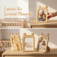 thumbnail image 4 of Unique Bargains Minimalist Clear Acrylic Floating Photo Frame Beige Mice 5" x 7", 4 of 6