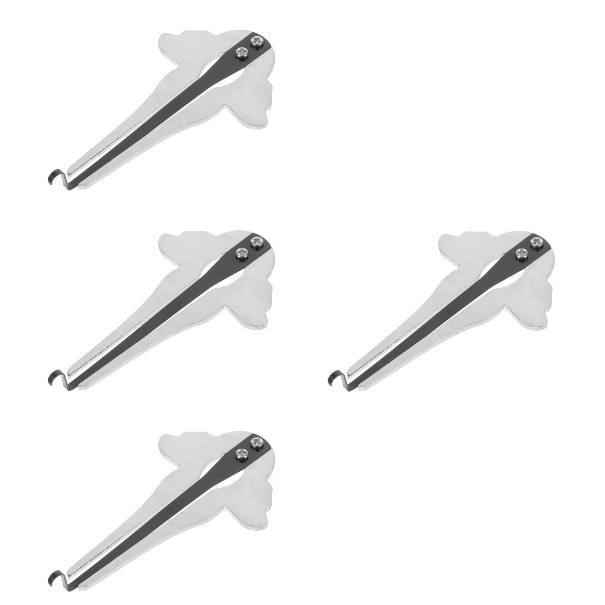 4 Pieces Portable Harmonica for Beginners Jaw Harp Instrument Music Instruments Silver