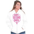 thumbnail image 4 of Breast Cancer Awareness Save Second Womens Plus Size Graphic Zipper Hoodie Brisco Brands 5X, 4 of 5