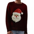 thumbnail image 3 of WZXFASHION Chandails de Noël pour Femmes Saison Chandail Imprimé Graphique Manches Longues Tricot chandail Hauts jusqu'à 50 % de Rabais Chandail à Capuchon Court à Fermeture Éclair, 3 of 8